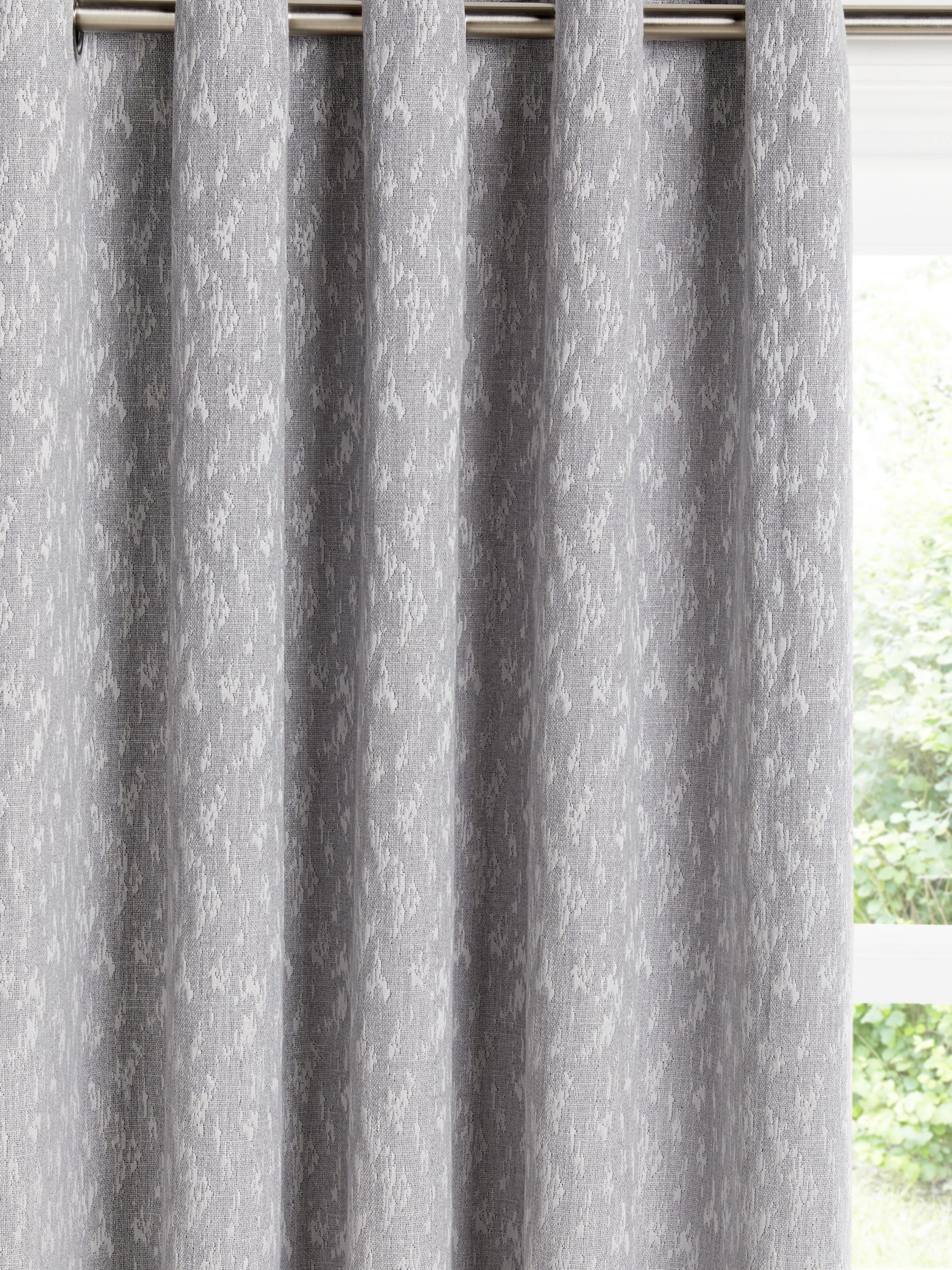 Lined Eyelet Curtains Grey, Metallic Grey Curtains