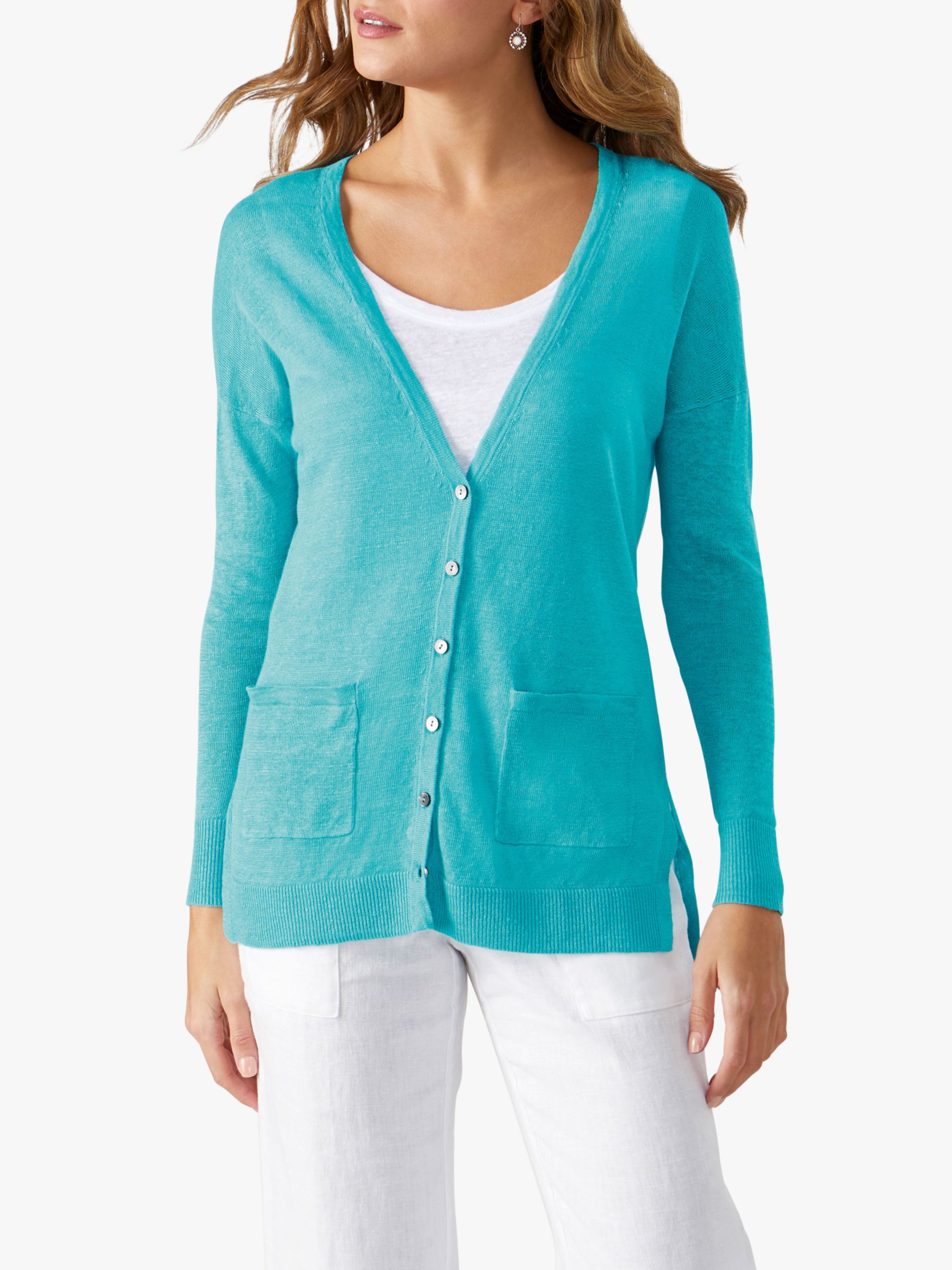 Pure Collection Linen Cardigan