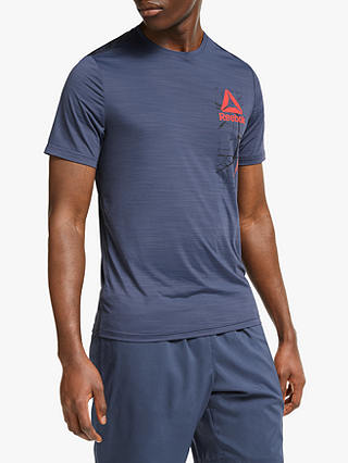 Reebok Workout Ready ACTIVChill Graphic Training Top, Heritage Navy