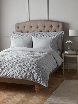 John Lewis & Partners Crisp and Fresh Ella Origami Cotton Bedding, Dove