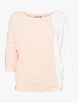 Phase Eight Cristine Ripple Knit Jumper, Pale Pink/Ivory
