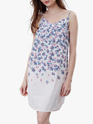 Joules Cherie Floral Print Chemise, Pink/Multi