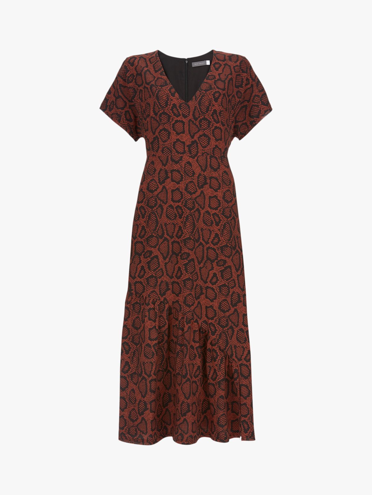 Mint Velvet Molly Animal Print Midi Dress, Multi