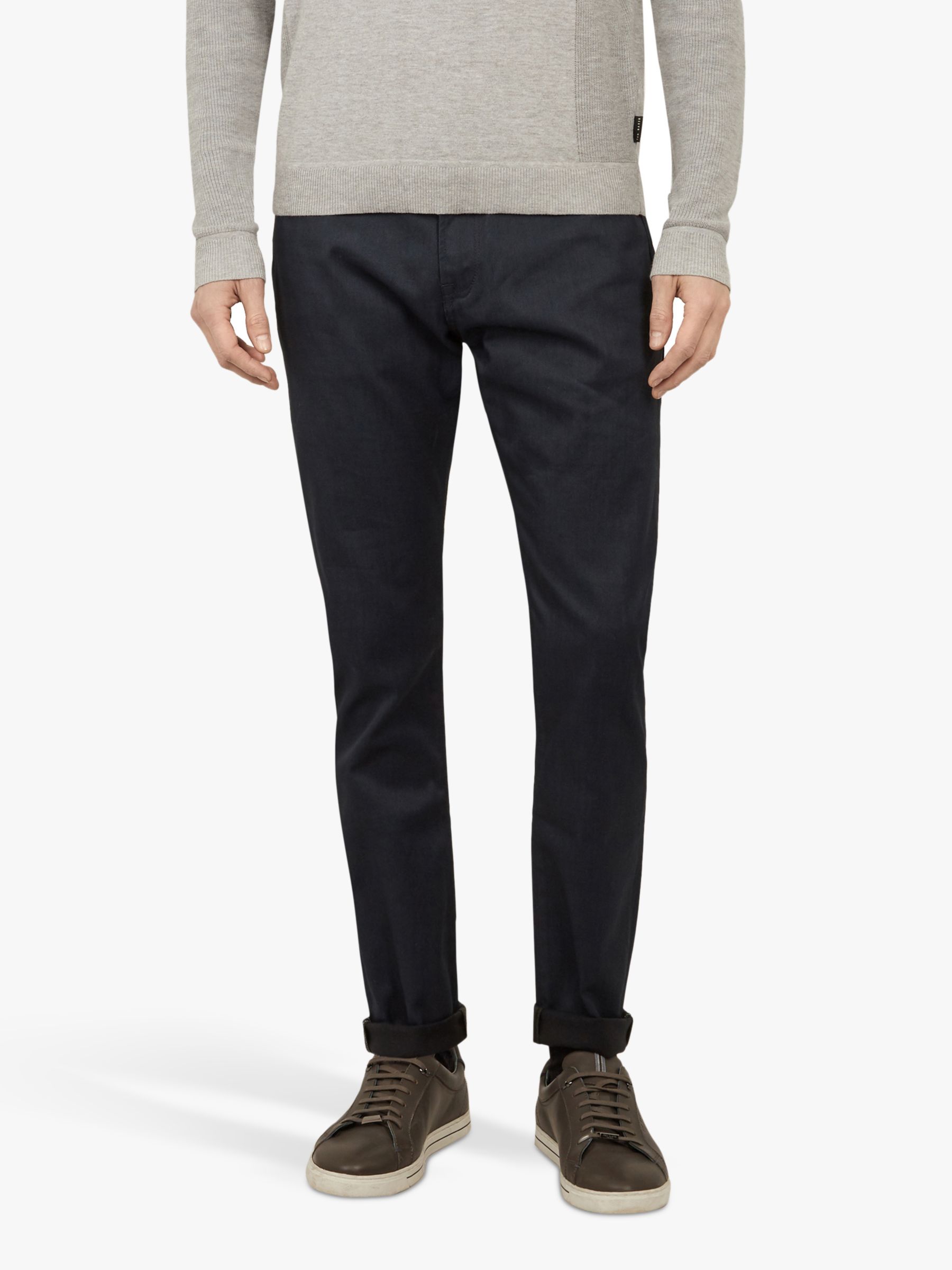 Ted Baker Alforon Tailored Straight Leg Jeans, Teal Blue