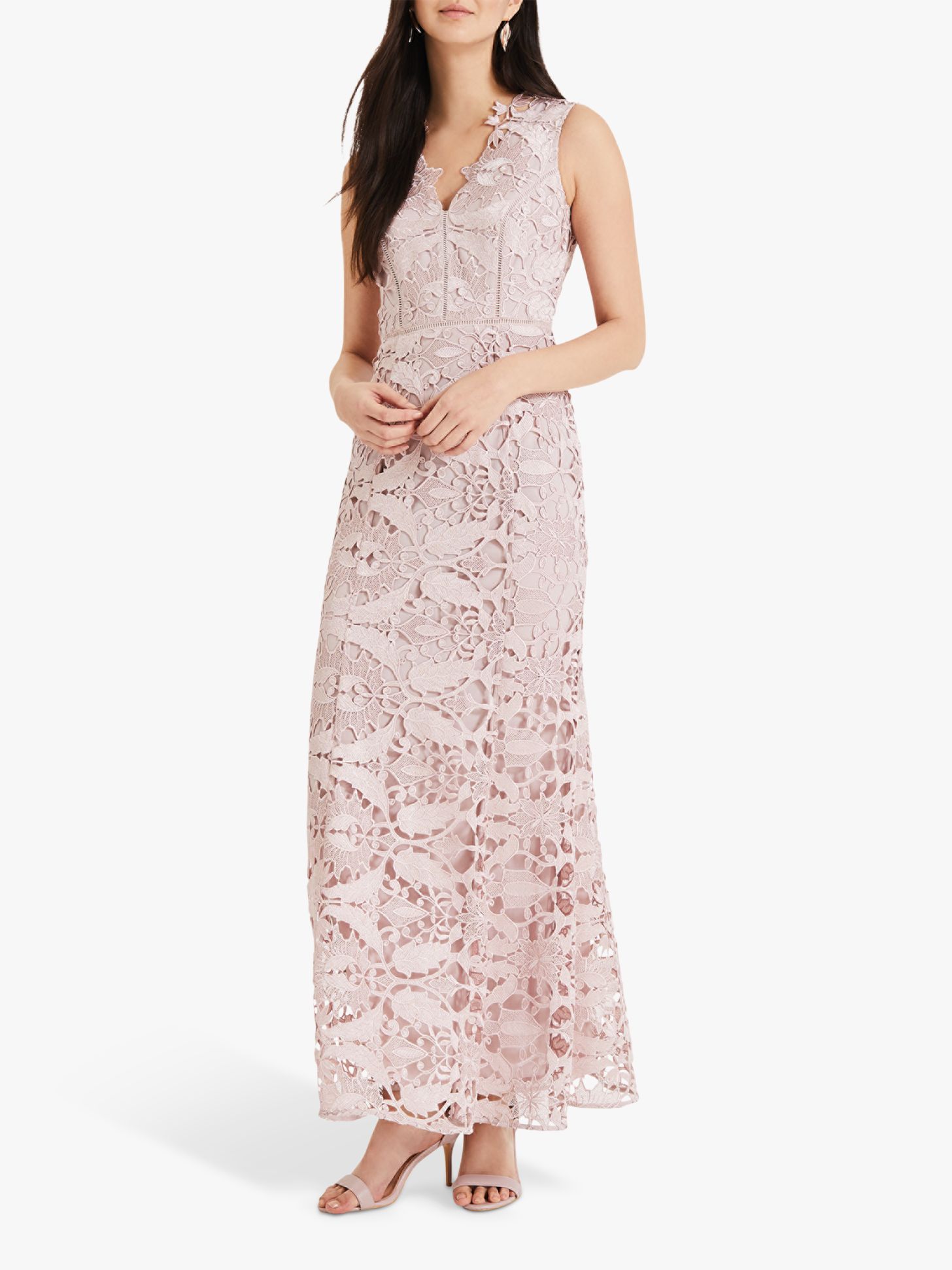 Phase Eight Collection 8 Zoey Lace Maxi Dress, Petal