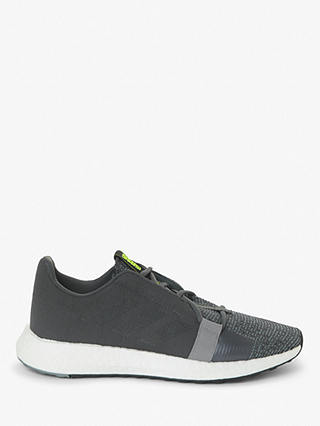 adidas SenseBOOST Go Men's Running Shoes, Grey Six/Core Black/Solar Yellow