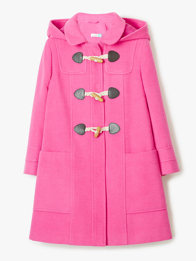 John Lewis & Partners Girls' Duffle Coat, Pink, 7 years
