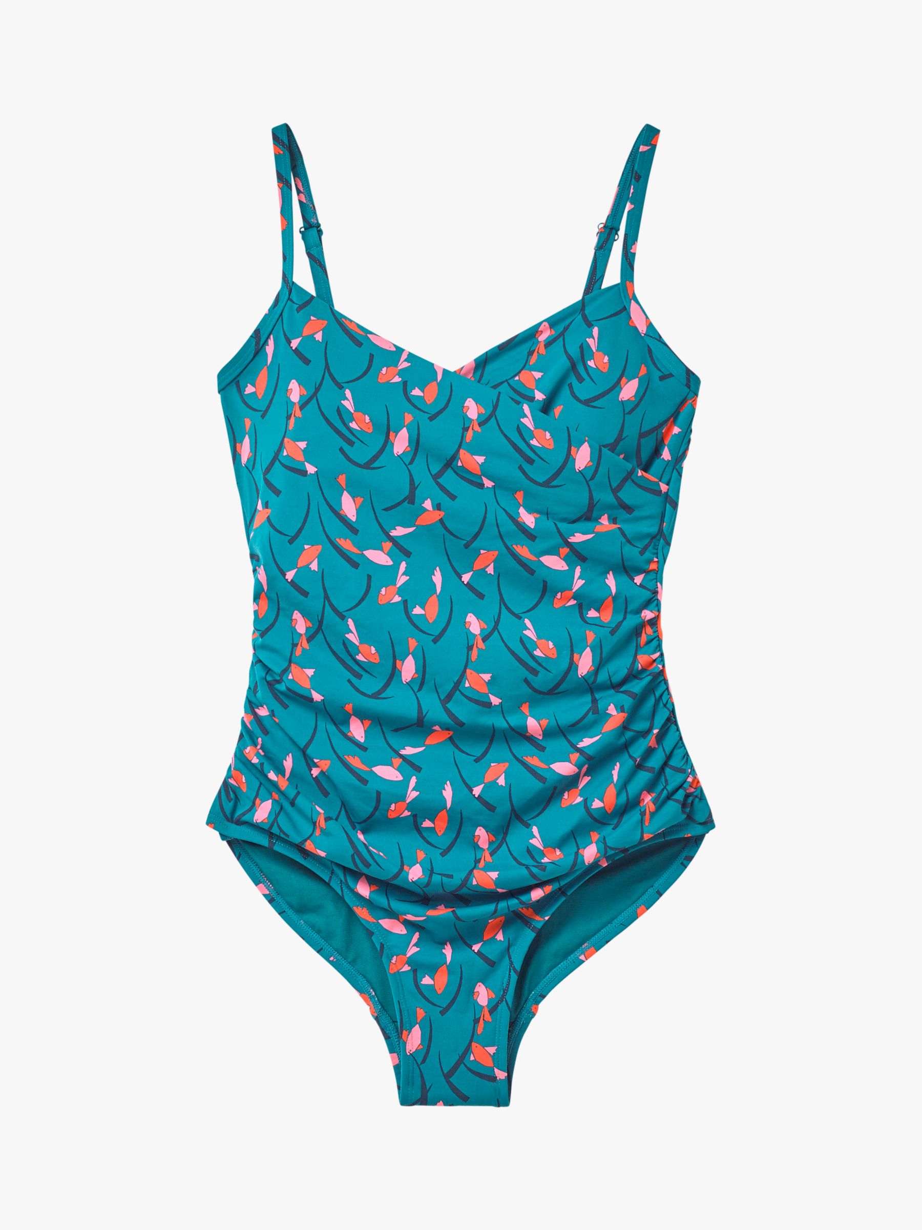 White Stuff Under the Sea Swimsuit, Deep Sea Teal at John Lewis & Partners