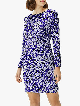 Coast Giana Leopard Print Dress, Blue