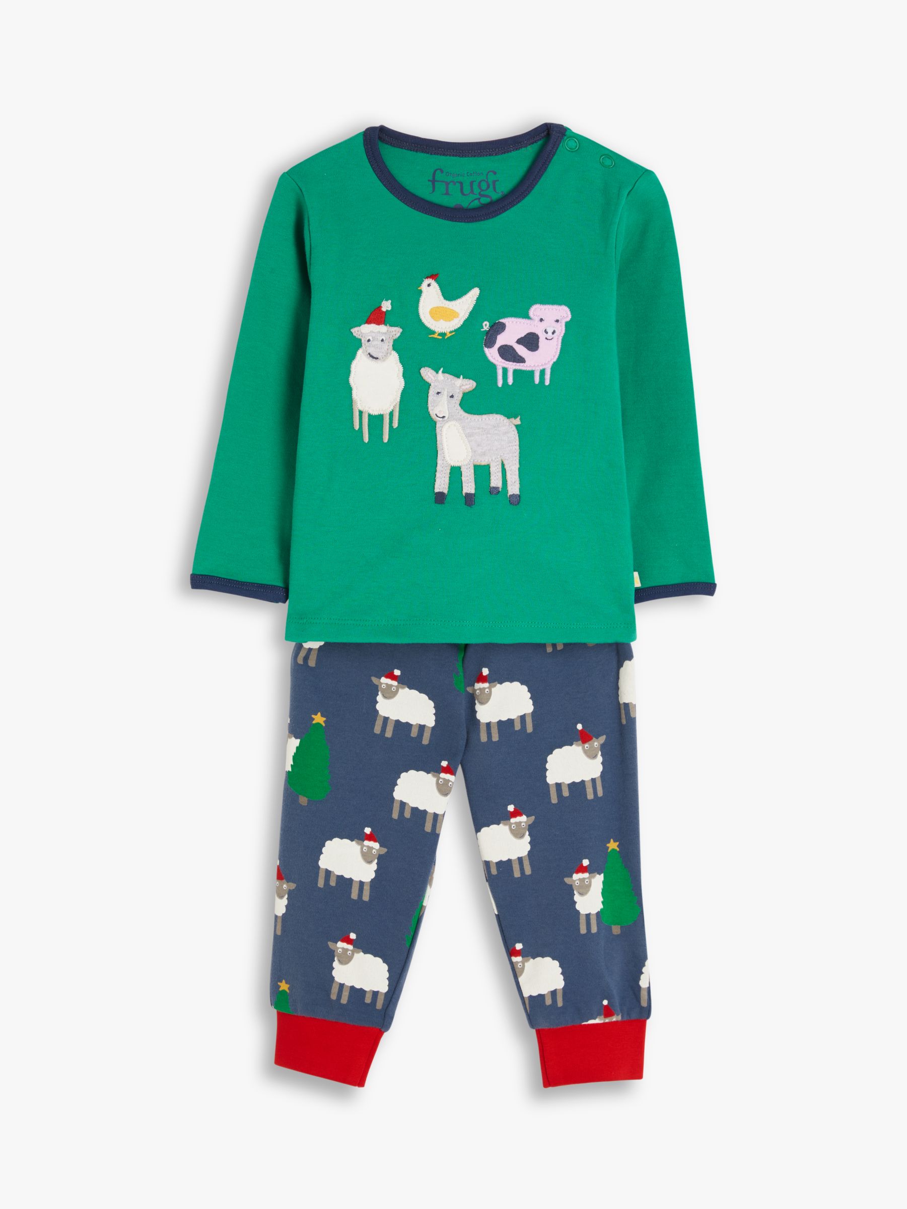 Frugi Baby Organic Cotton Stargaze Pyjama Set Green At John Lewis Partners