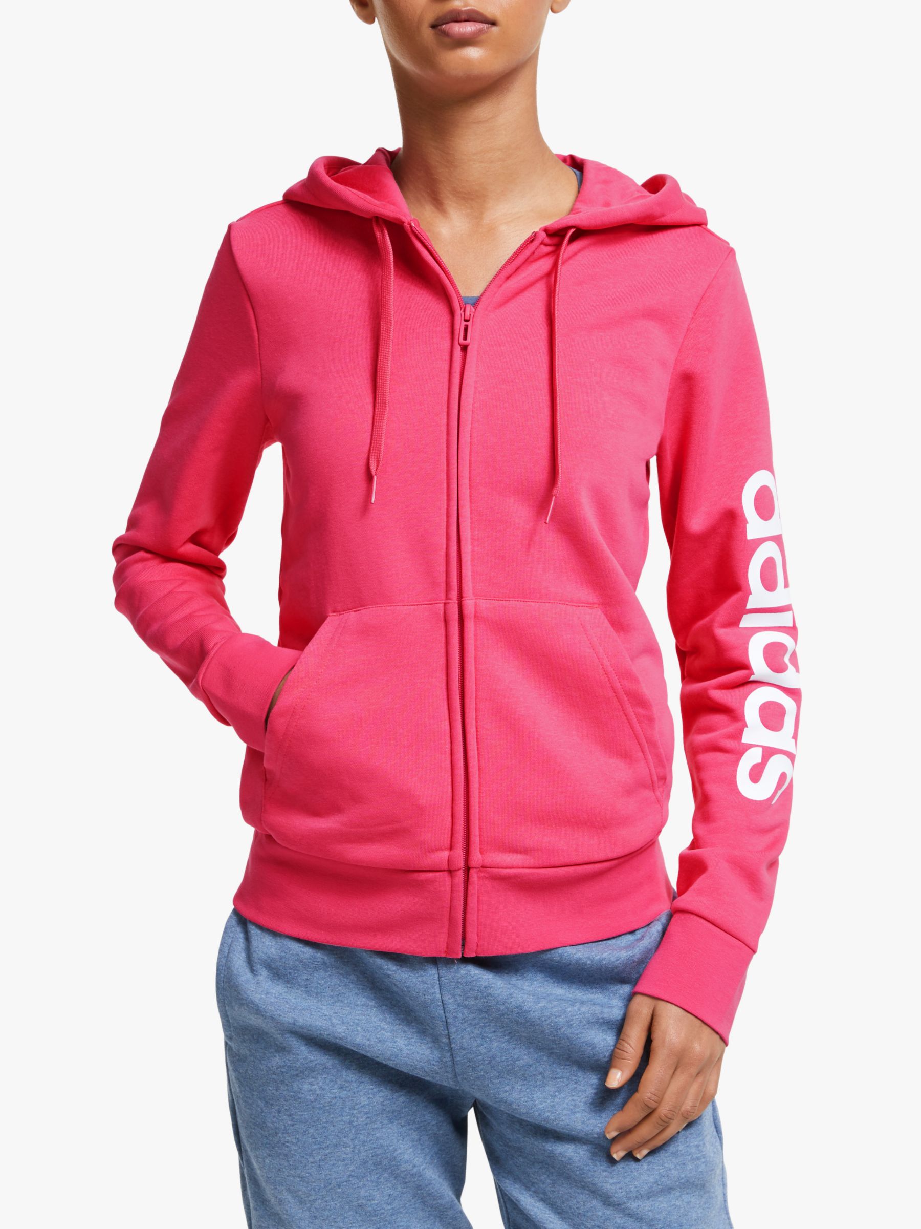 adidas pink zip hoodie