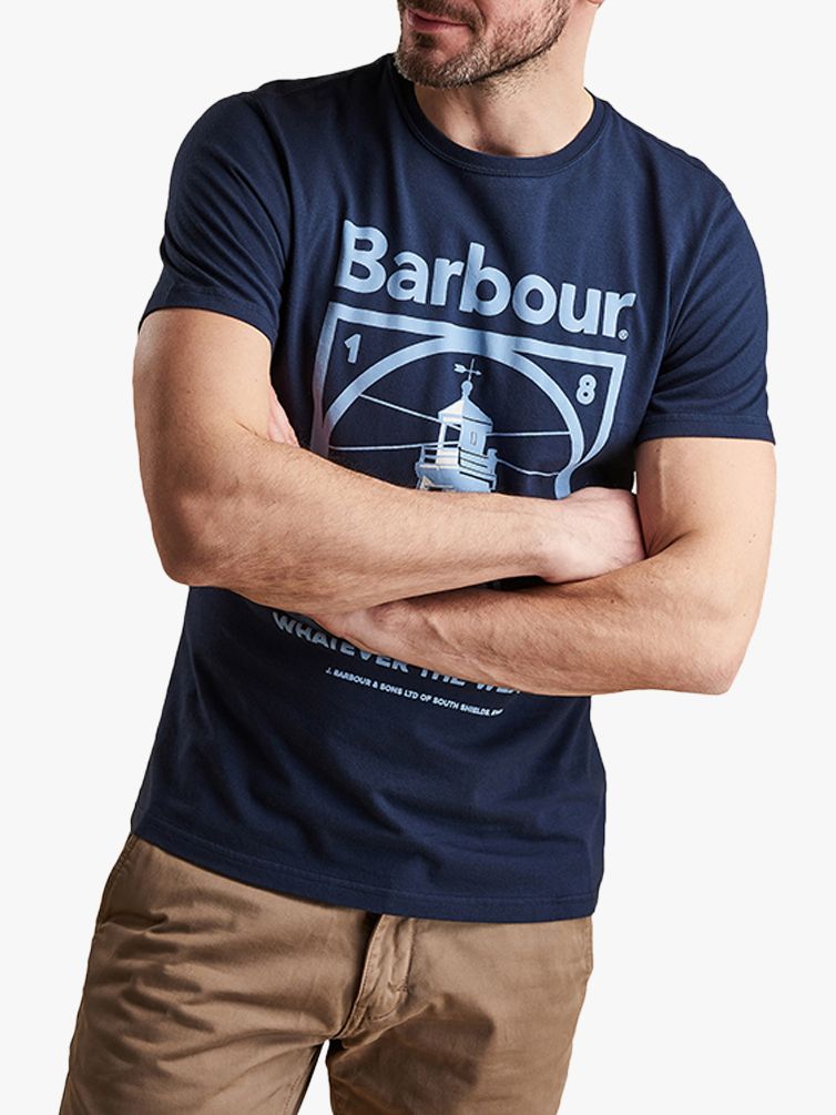 Barbour Beacon Graphic Print T-Shirt, Dress Blue
