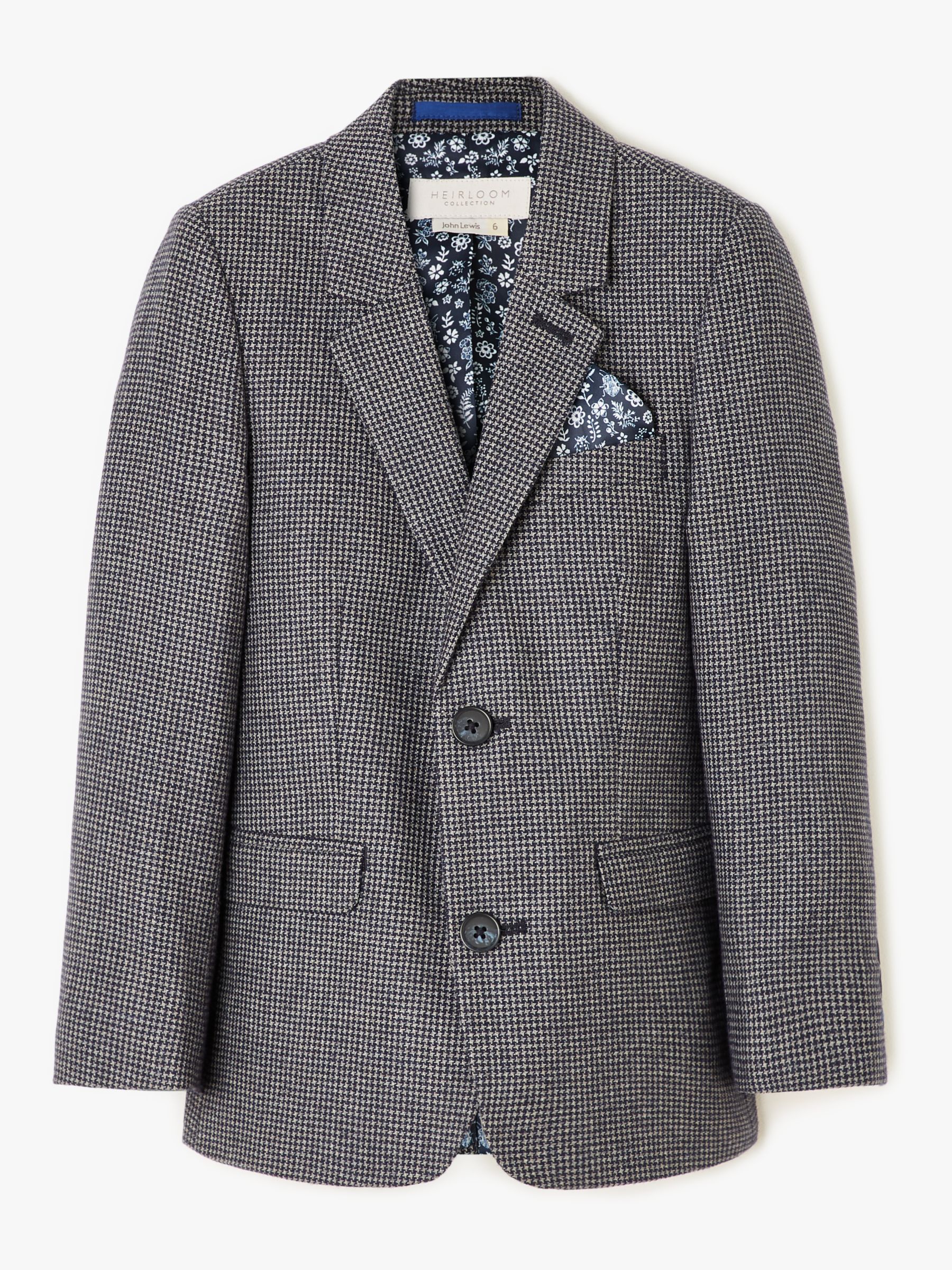 John Lewis & Partners Heirloom Collection Boys' Tweed Puppytooth Blazer ...