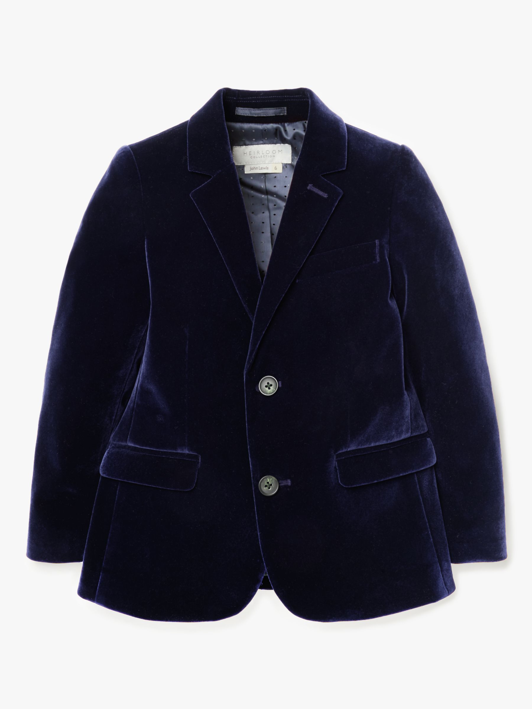 John Lewis & Partners Heirloom Collection Boys' Velvet Blazer Jacket