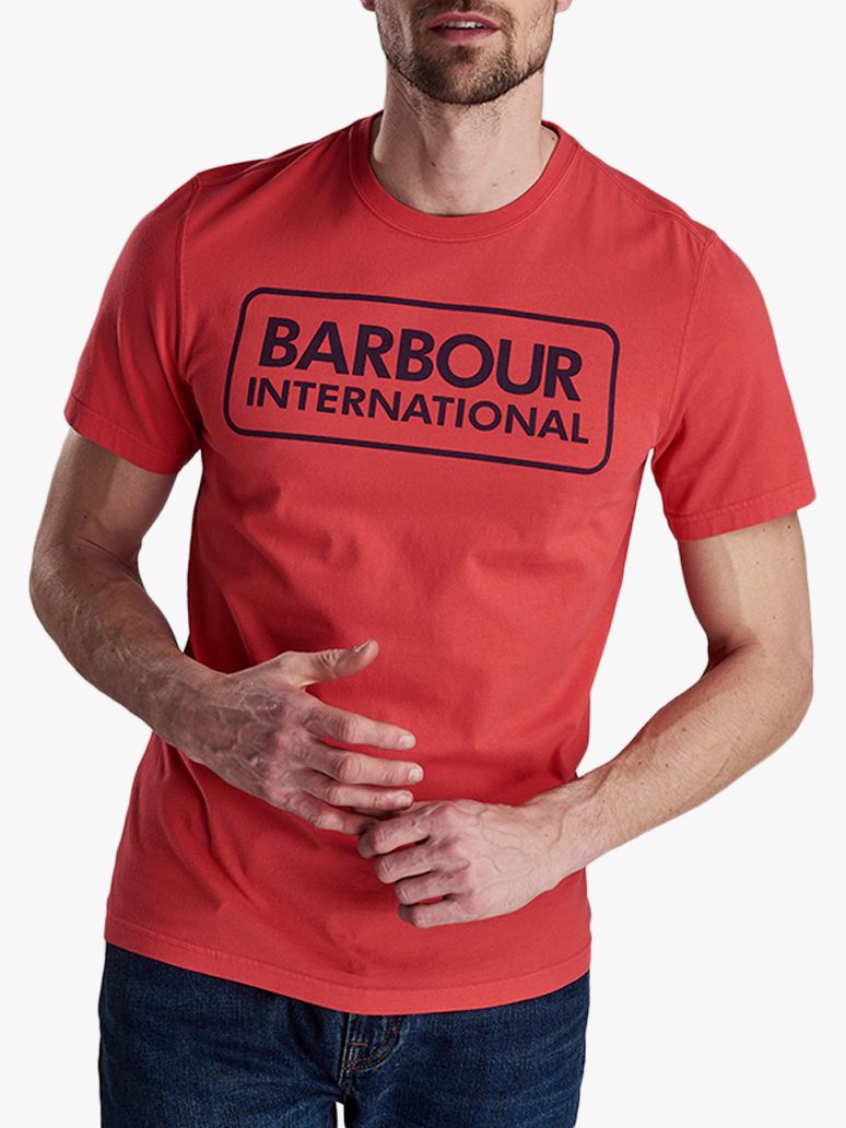 Barbour International Essential Large Logo T-Shirt, Race Red