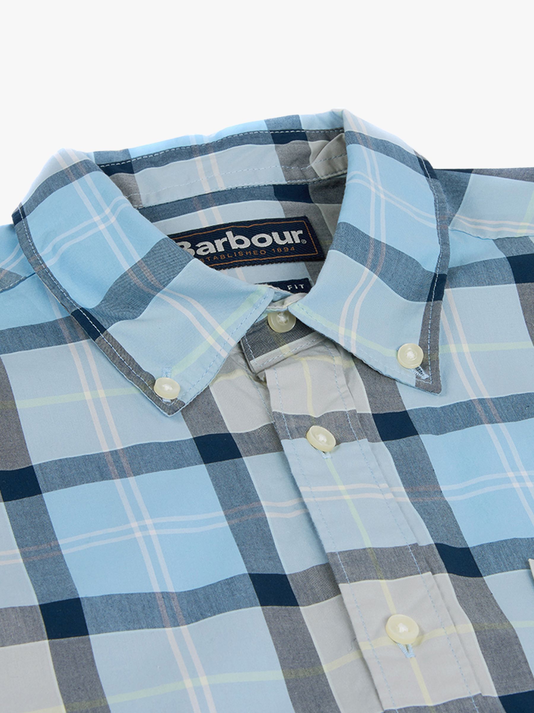 barbour blue shirt