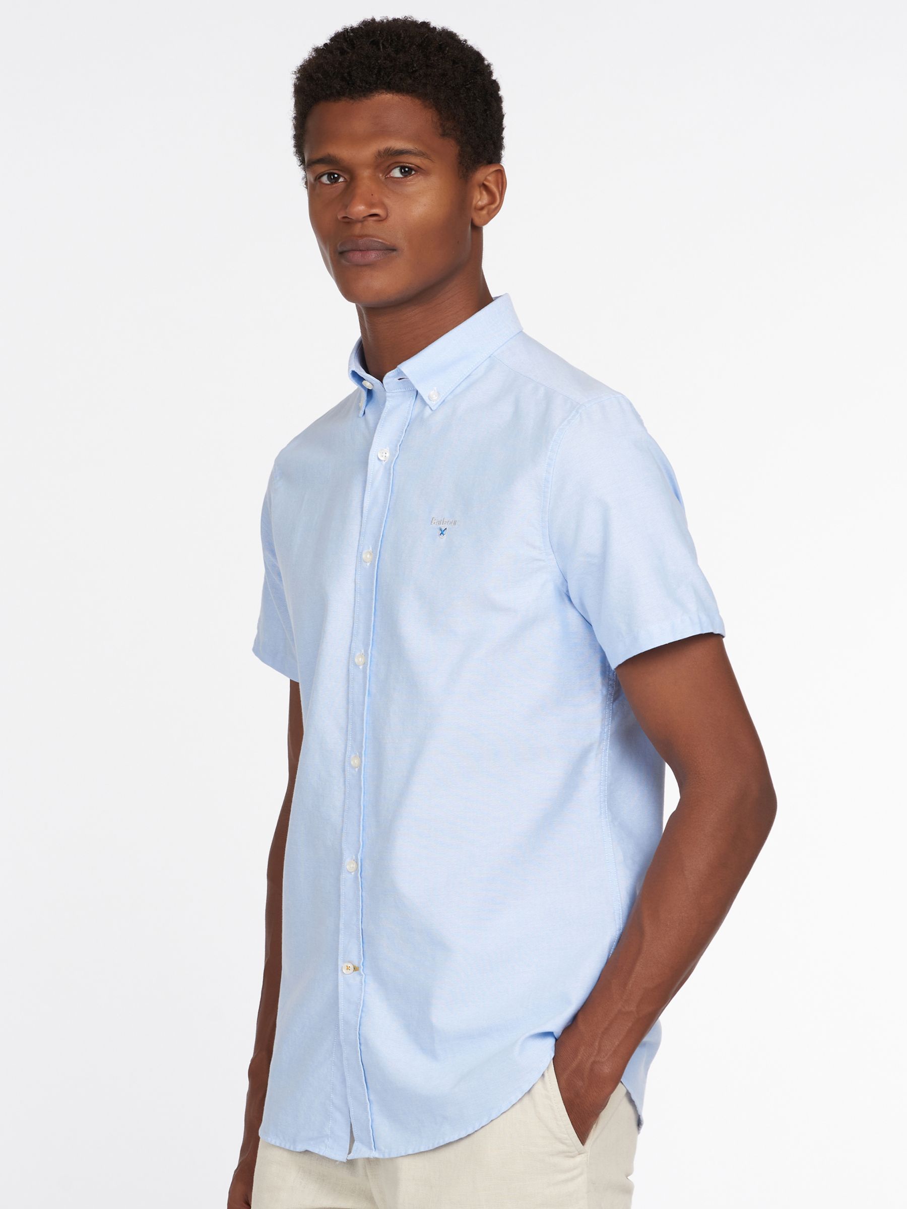 Mens Blue Short Sleeve Shirts | John & Partners