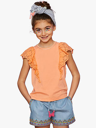 Outside the Lines Girls' Broderie Frill T-Shirt