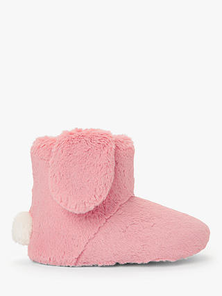 John Lewis & Partners Children's Bunny Bootie Slippers, Pink