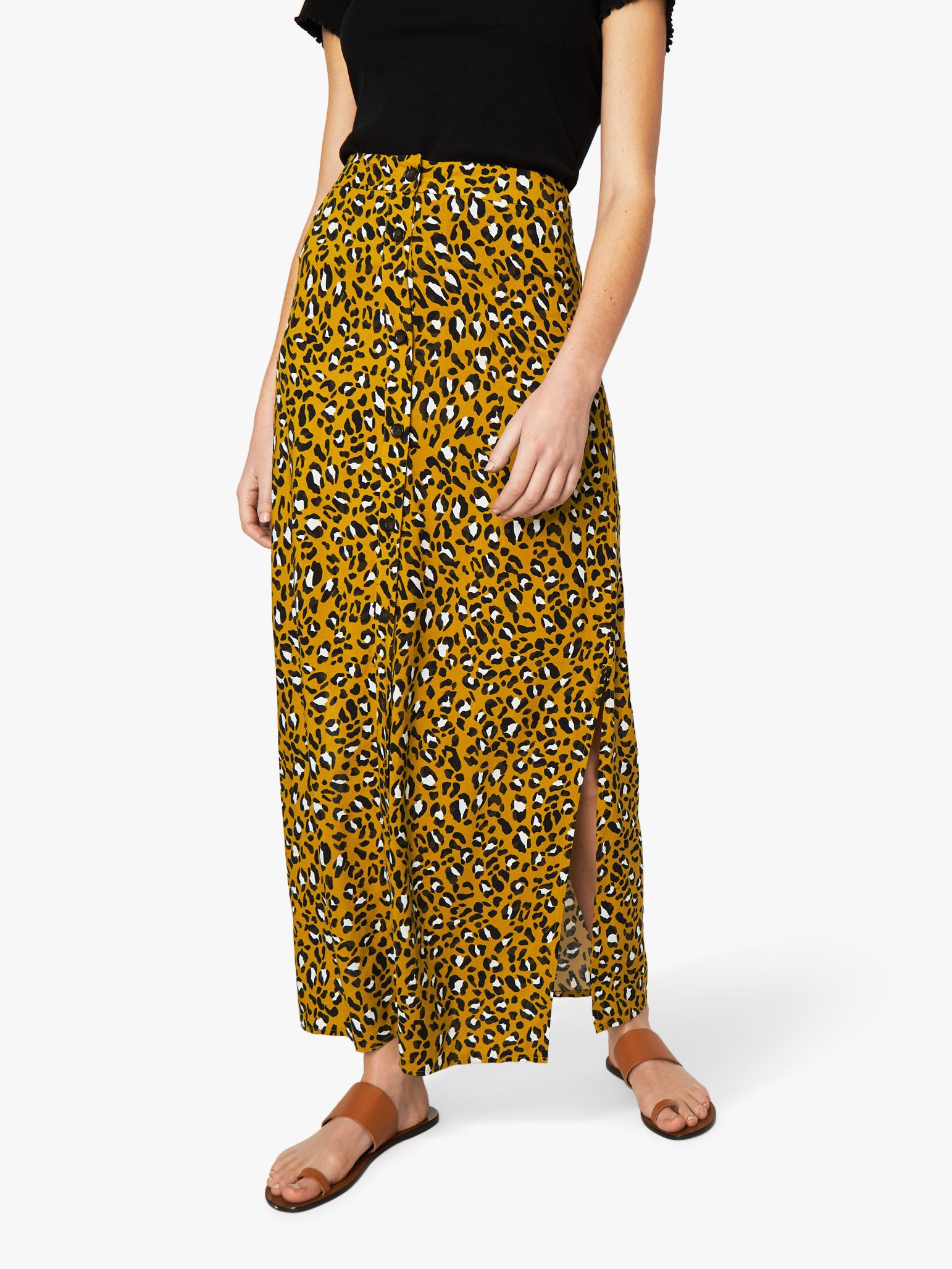 leopard print skirt maxi