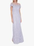Gina Bacconi Oriole Embroidered Lace Maxi Dress, Lilac