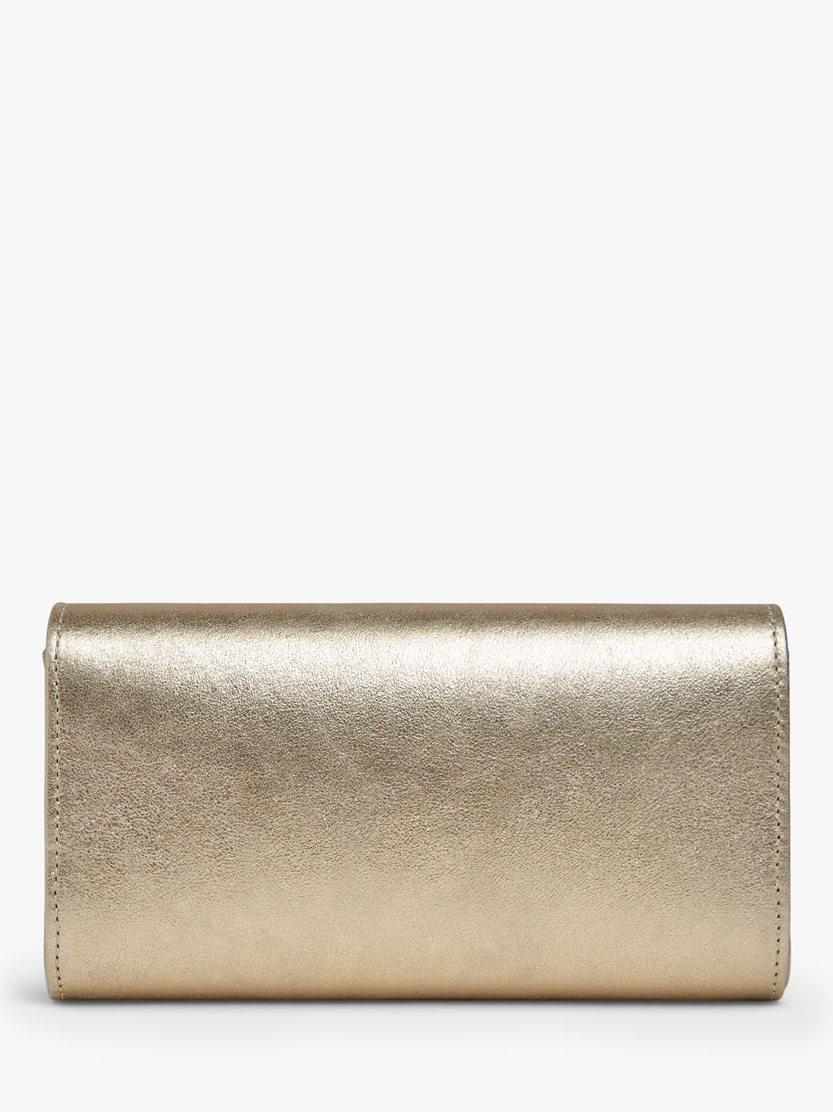 gold leather evening bag