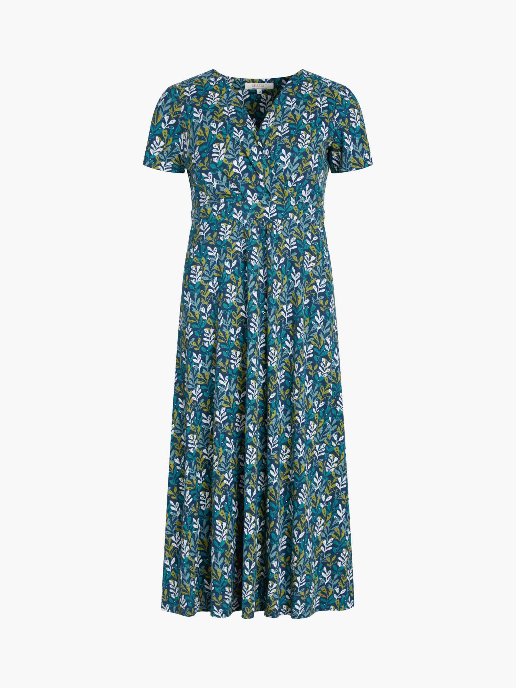 Seasalt Chapelle Midi Dress, Chalky Seaweed/Light Squid