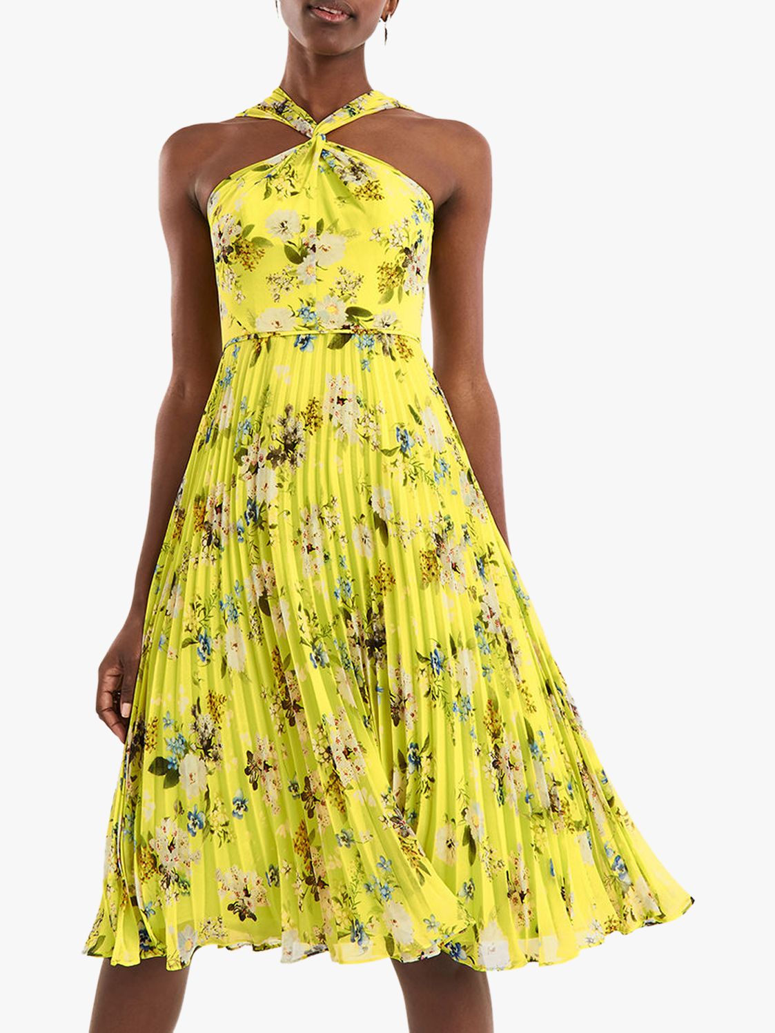 oasis yellow floral dress