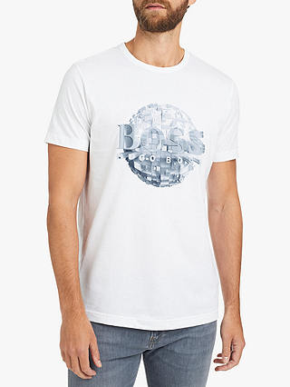 BOSS 3D Logo Crew Neck T-Shirt, White