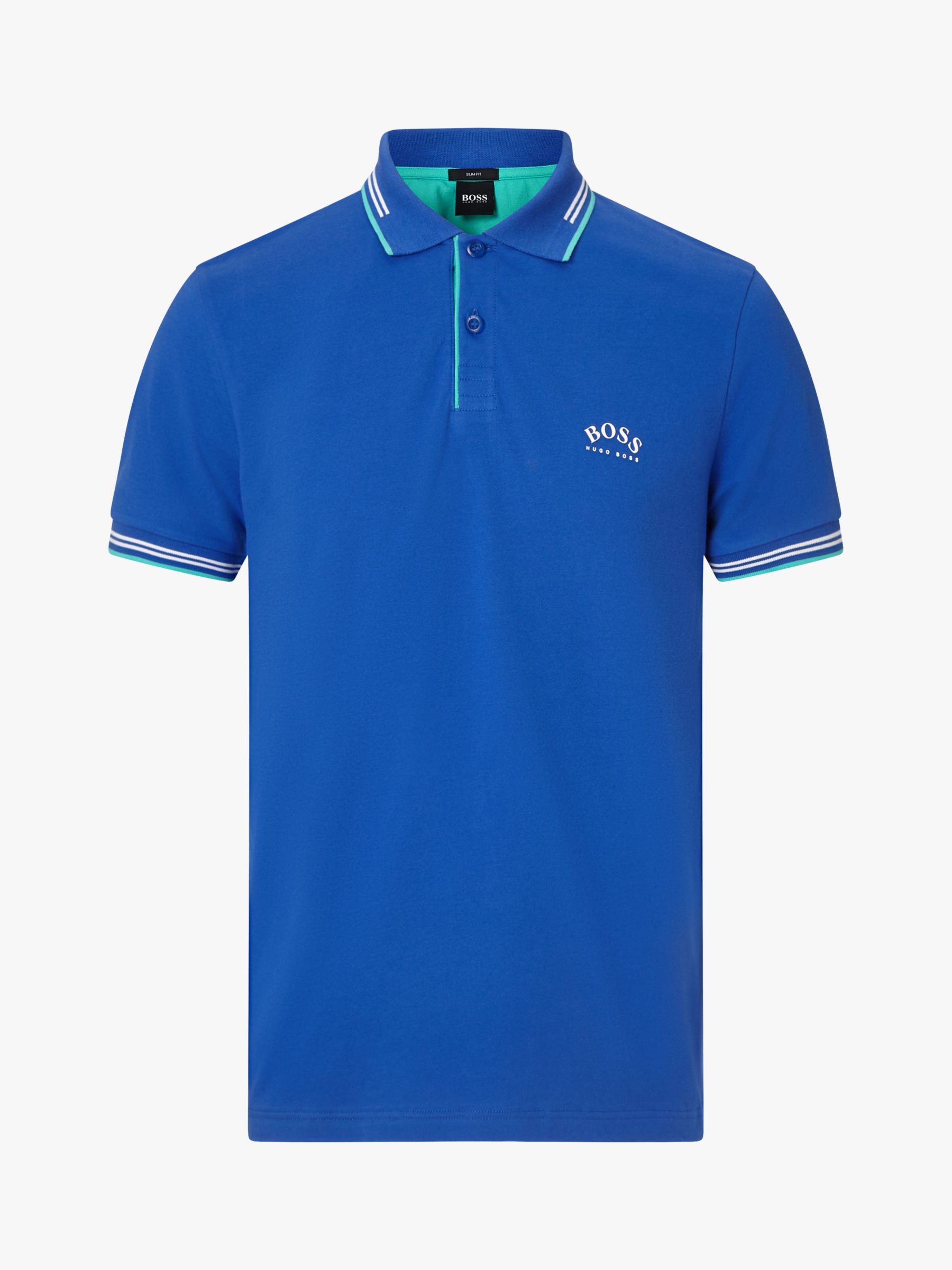 BOSS Paul Curved Logo Tipped Slim Fit Polo Shirt