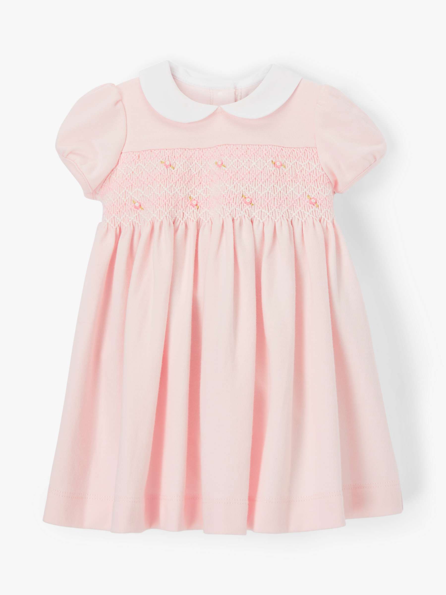 Buy John Lewis Heirloom Collection Baby Smock Dress, Pink Online at johnlewis.com