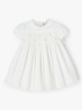John Lewis Heirloom Collection Baby Cord Dress, White