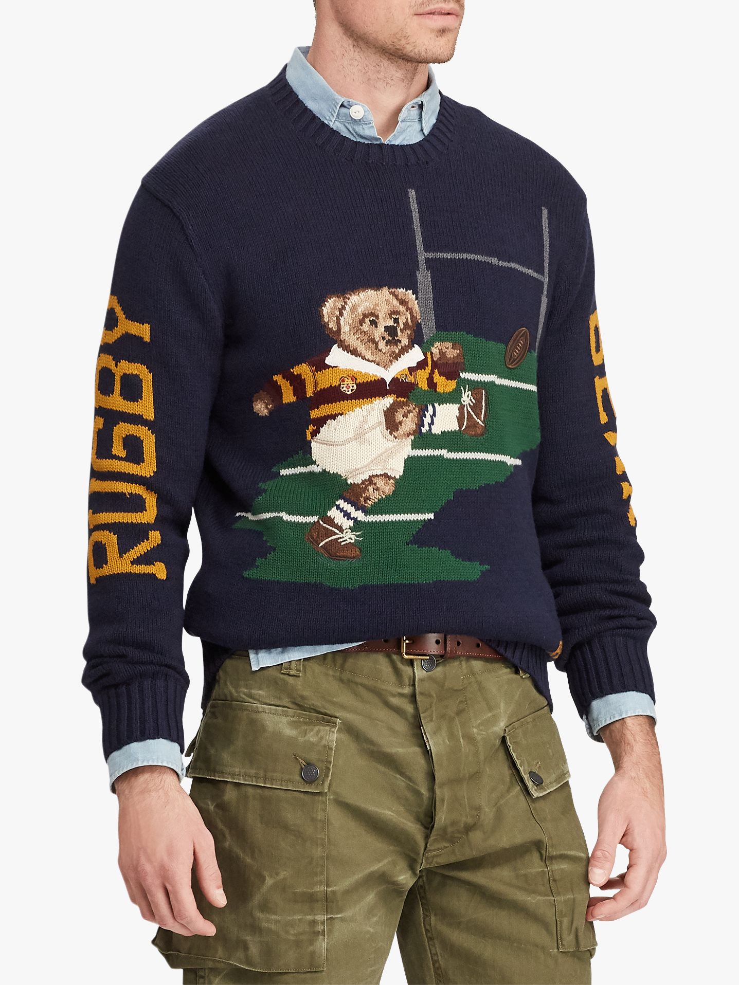 Polo Ralph Lauren Rugby Bear Sweater, Navy