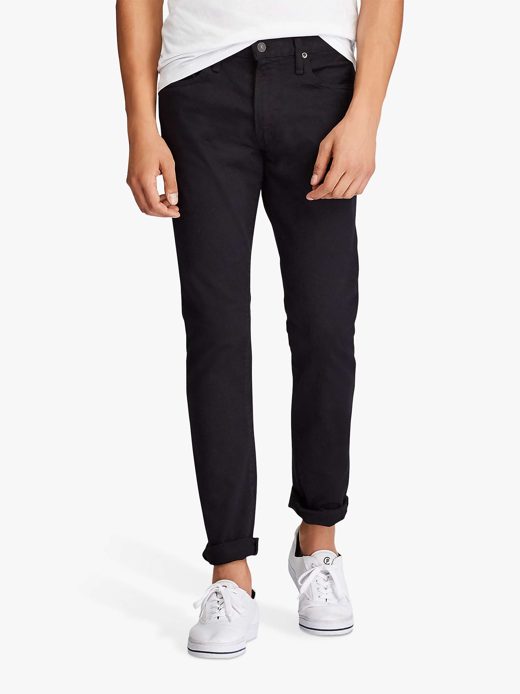 Buy Polo Ralph Lauren Sullivan Slim Fit Five Pocket Jeans, Hidden Black Stretch Online at johnlewis.com