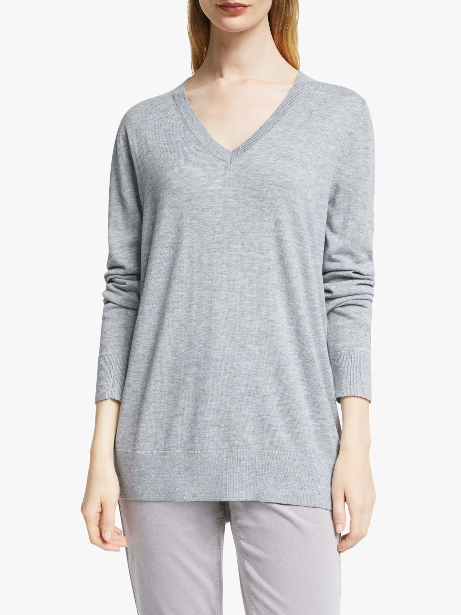 John Lewis & Partners Relaxed V-Neck Sweater