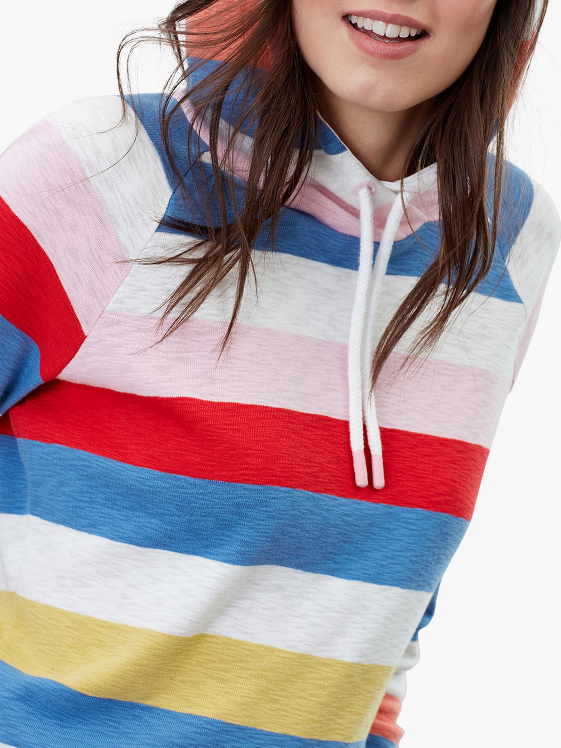 Joules Marlston Wide Stripe Sweatshirt Hoodie, Multi