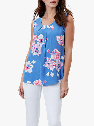 Joules Alyse Sleeveless Top, Blue Floral