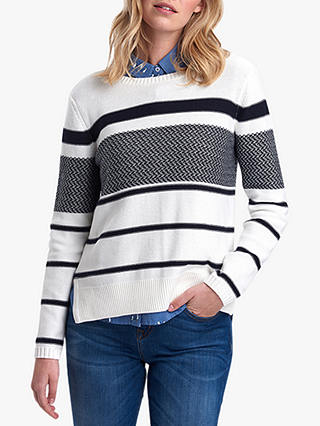 Barbour Paddle Stripe Jumper, Off White