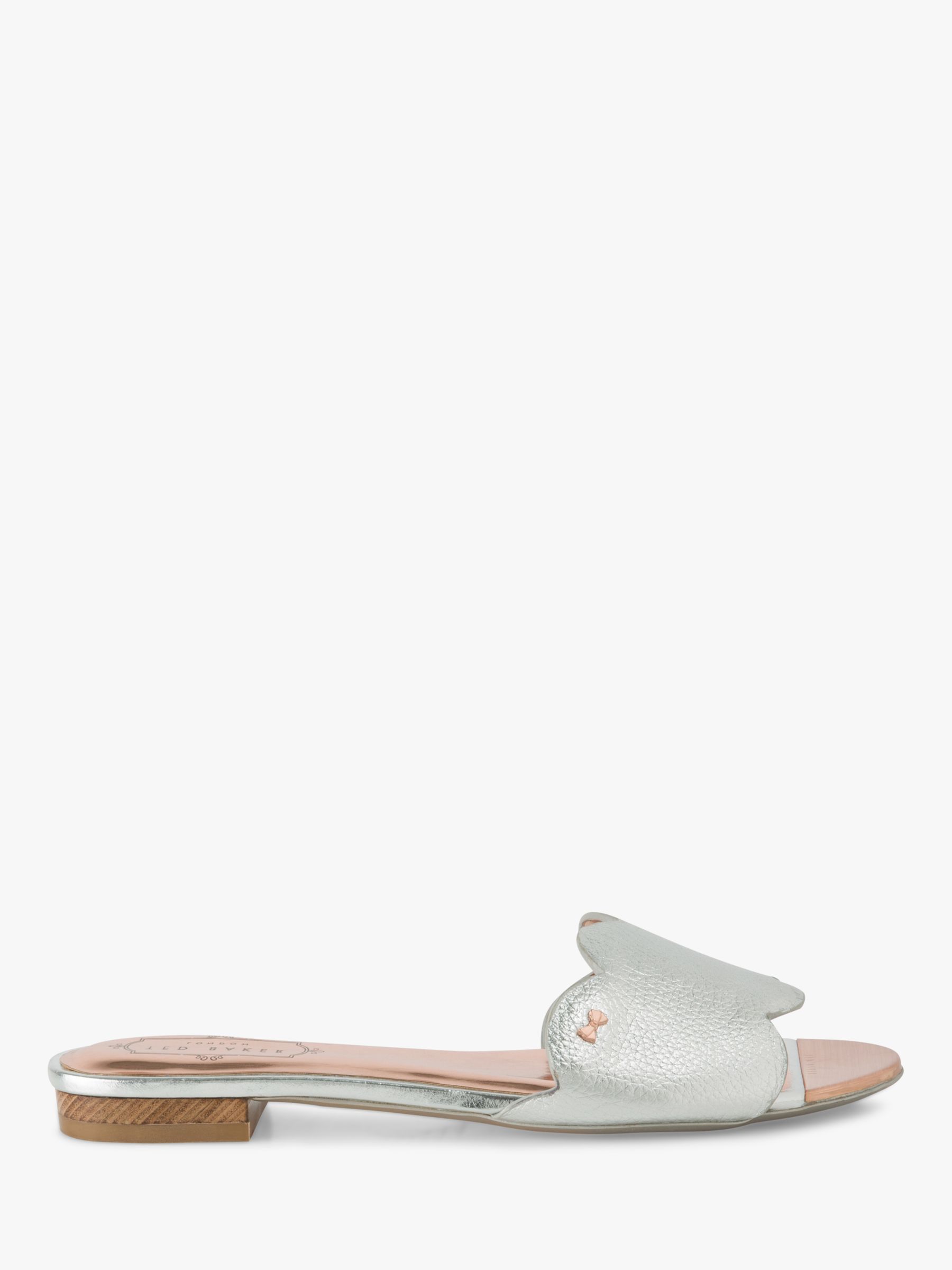 ted baker silver flip flops