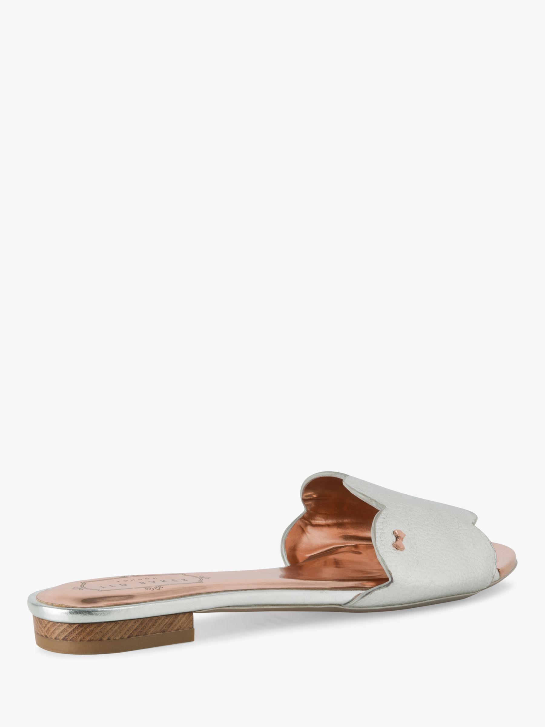 ted baker silver flip flops