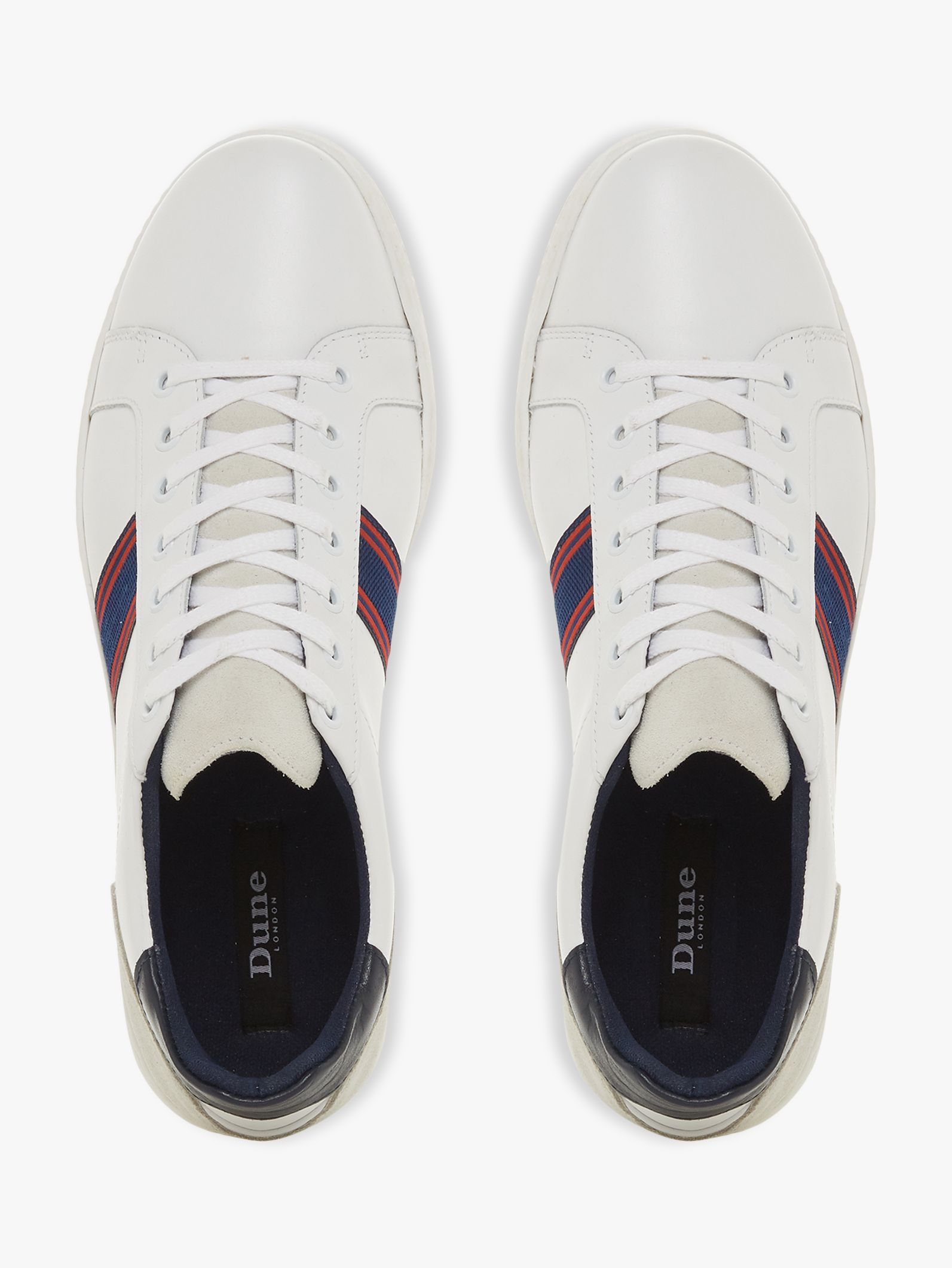 Dune Torontos Leather Trainers at John Lewis & Partners