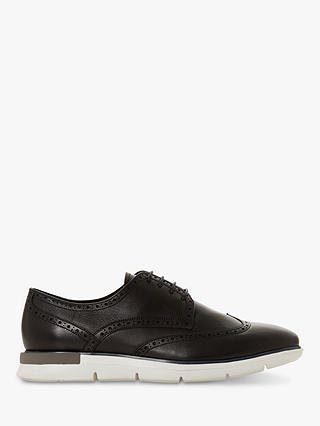 Dune Brandt Leather Brogues, Black Leather