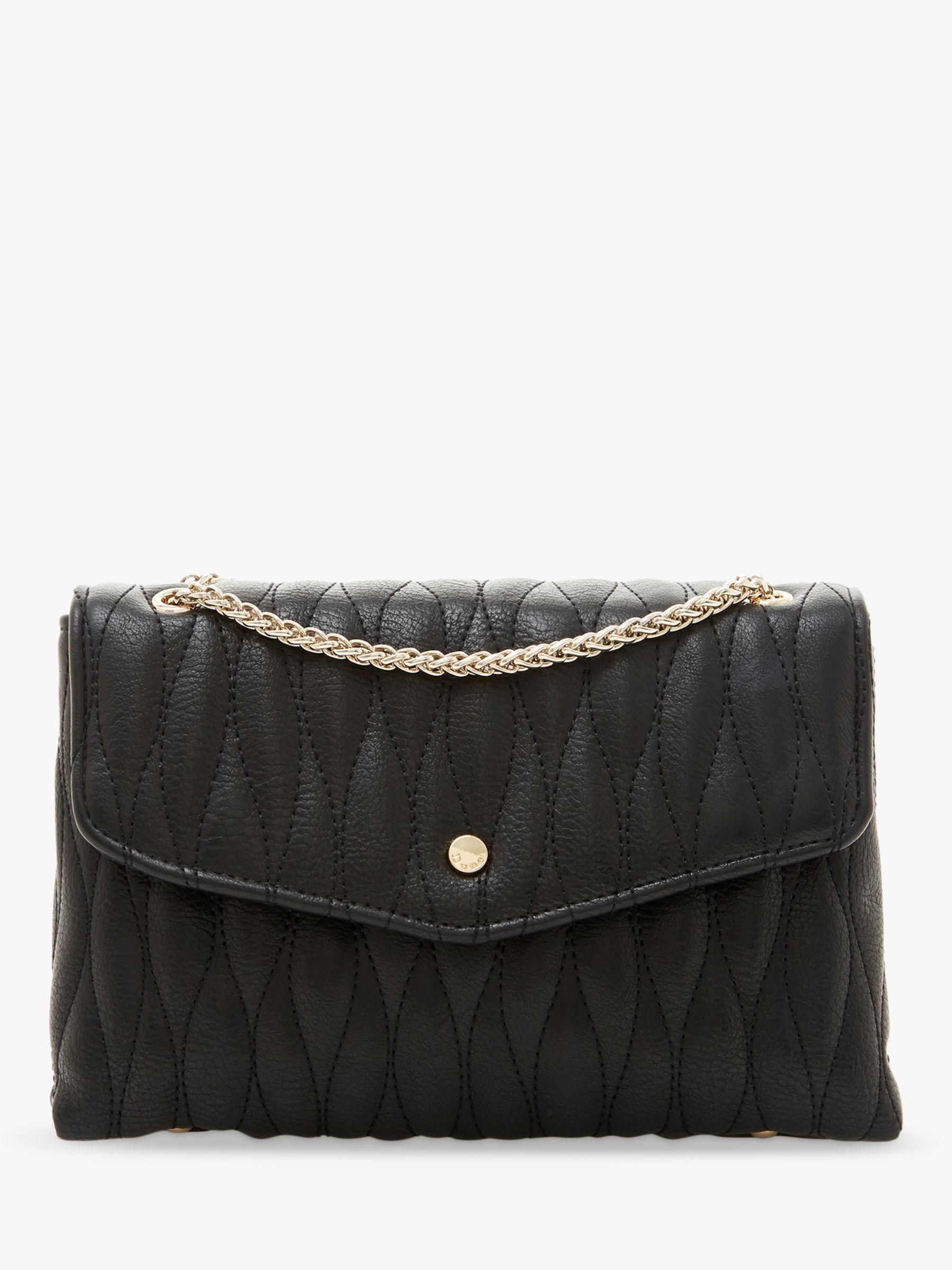 Dune Baarry Wave Quilted Chain Strap Clutch Bag at John Lewis & Partners