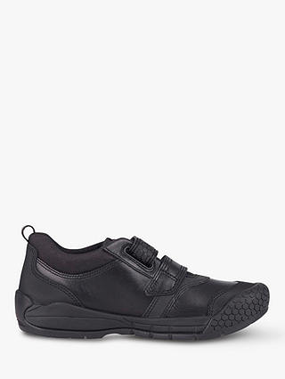 Start-Rite Children's Strike Riptape Shoes, Black Leather, 10G Jnr
