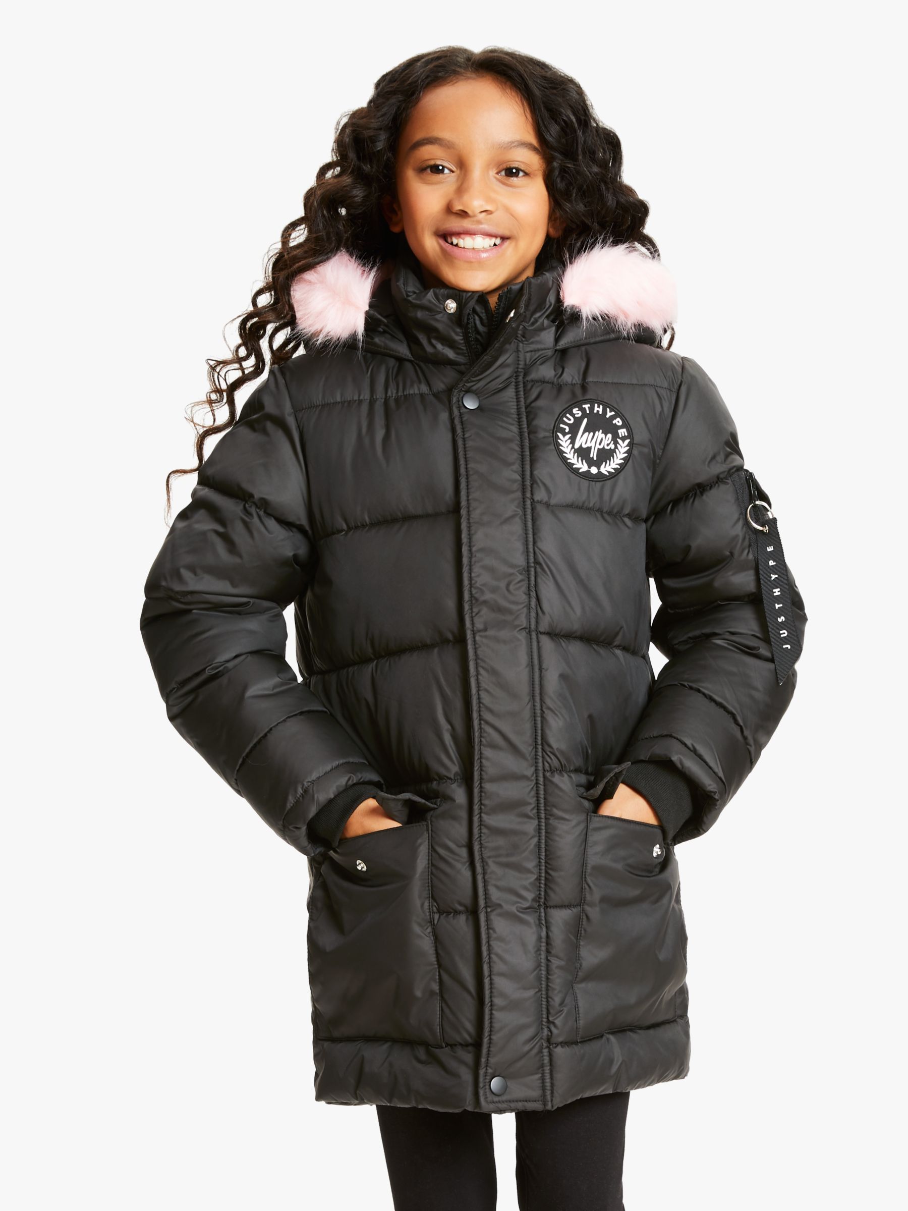 Hype Girls' Explorer Jacket, Black at John Lewis & Partners