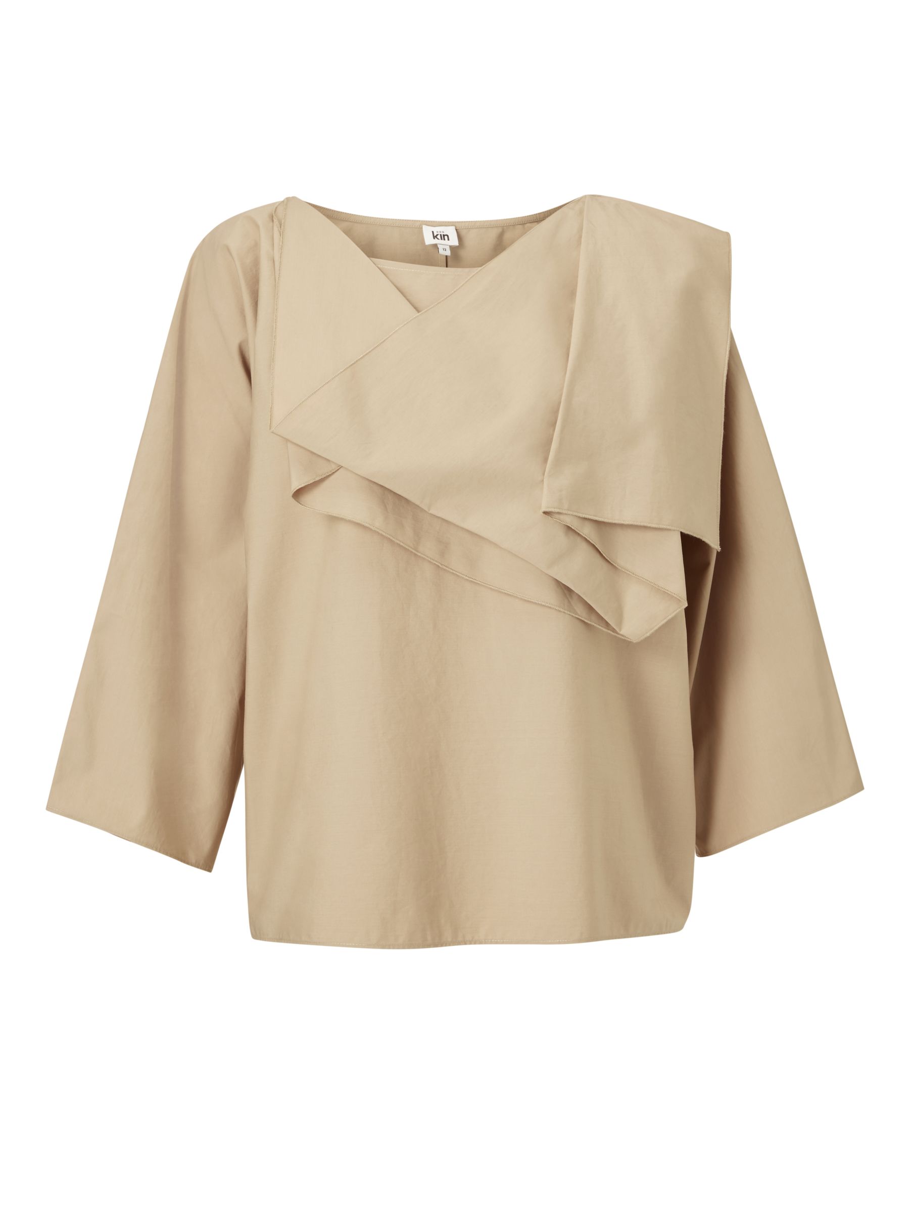 Kin Drape Layered Top, Natural, 12