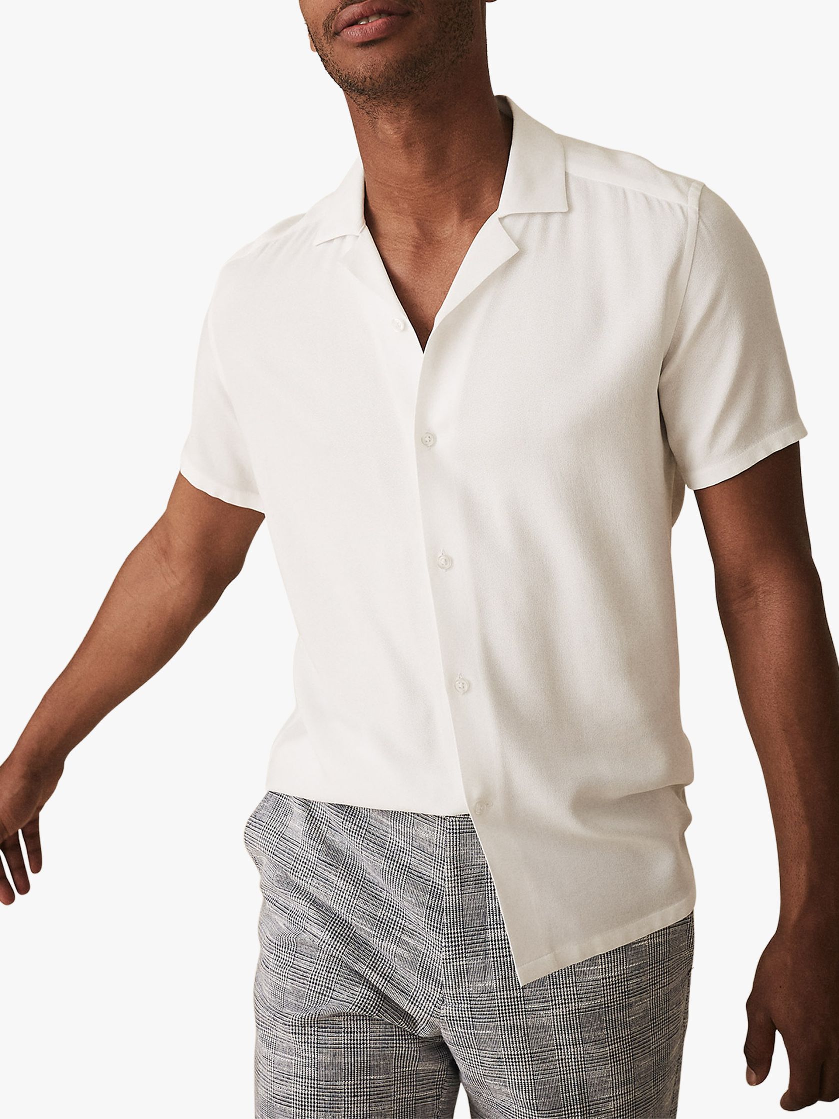 Reiss Clint Slim Fit Cuban Collar Shirt at John Lewis & Partners