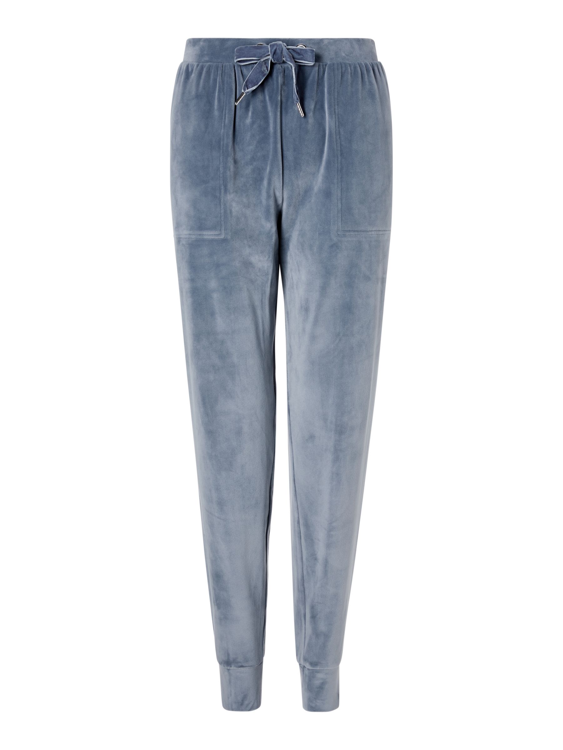 John Lewis Cleo Velour Jogger Lounge Pants, Blue Grey, 6