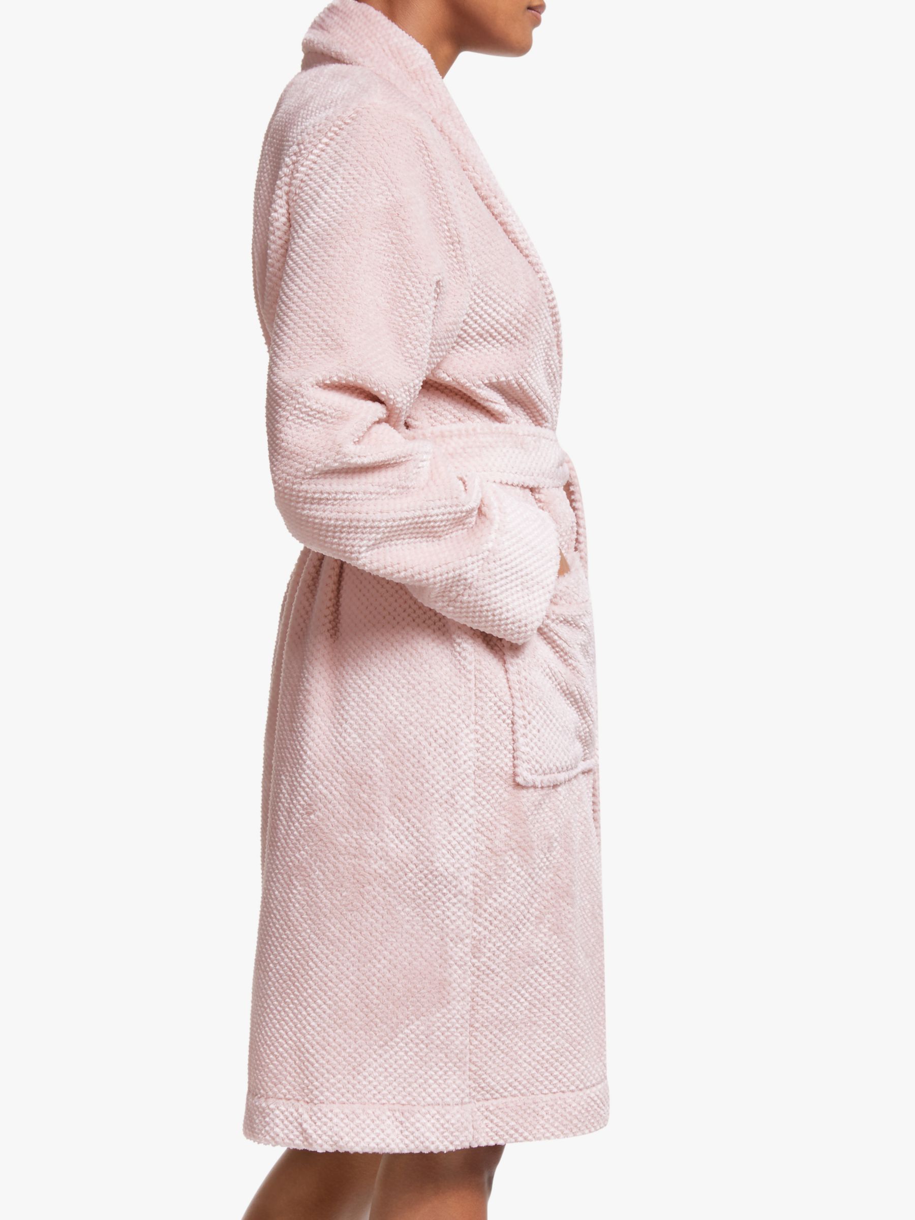 John Lewis & Partners Minnie Waffle Robe, Pink at John ...