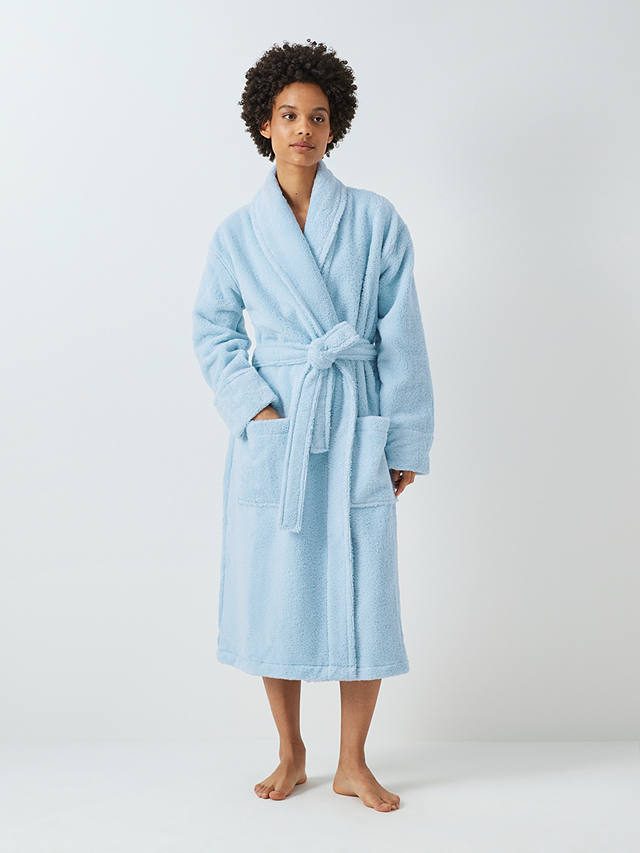 John Lewis Luxury Towelling Robe, Blue